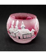 ** TEMPORARILY OUT OF STOCK ** Christmas Easter Salzburg Hand Painted Tea Light Holder - Winter Forest
